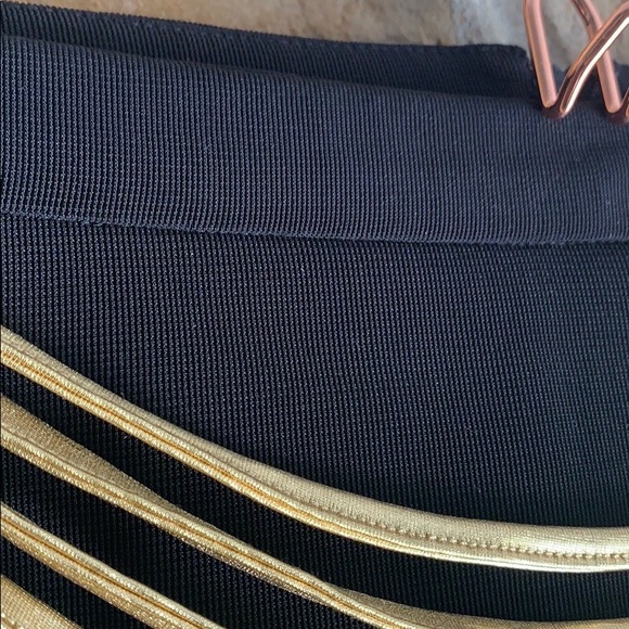🍂 Ellison Gold & Black Band Skirt 🍂 - Picture 3 of 6